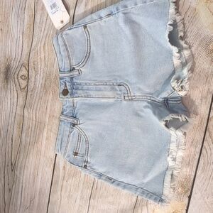 Billabong so cheeky fring denim shorts size 25